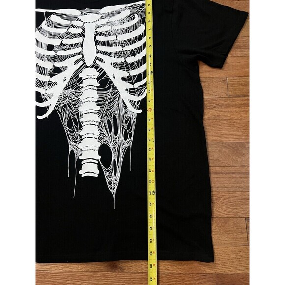 Way To Celebrate Black Halloween  Skeleton Tshirt Size XL New without tag - Picture 4 of 5